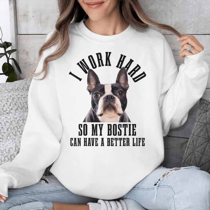 Bostie Mama Dog Dad Boston Terrier For Men Women Unisex Sweatshirt, Boston Terrier Dad Gifts, funny design
