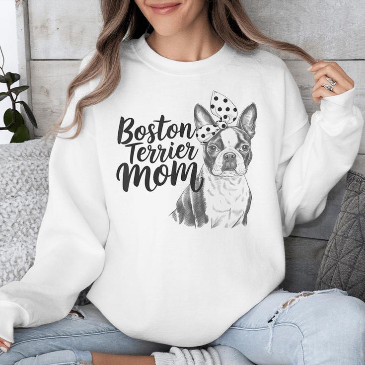 Boston Terrier Dog Bostie Mom Idea For Women Unisex Sweatshirt, Mom Gifts, Boston Terrier Mom Gifts, funny design