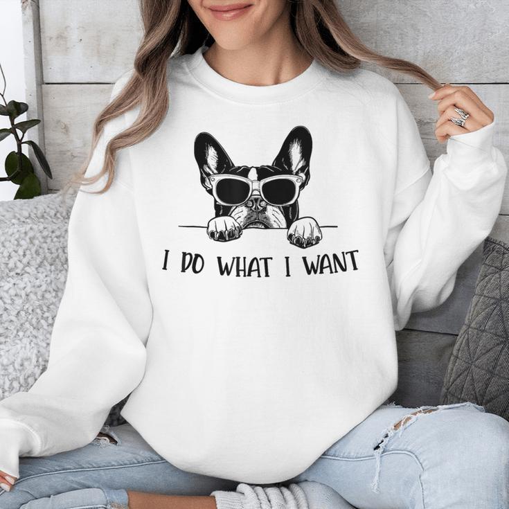 Boston Terrier Dog Owner I Do What I Want Pet Unisex Sweatshirt, funny design
