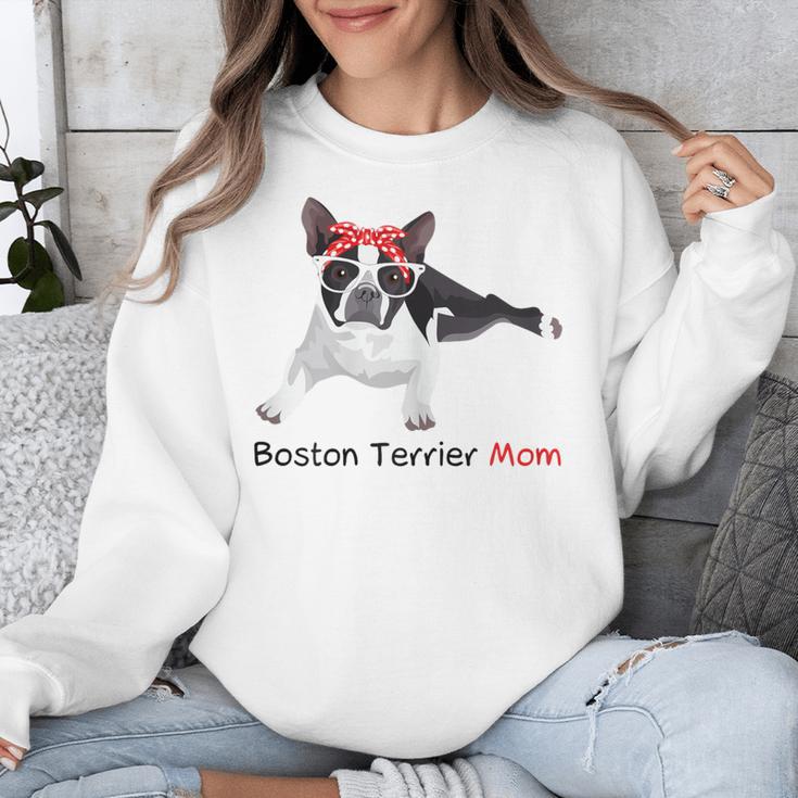 Boston Terrier Mom Bandana Boston Terrier Dog Unisex Sweatshirt, Mom Gifts, Boston Terrier Mom Gifts, funny design