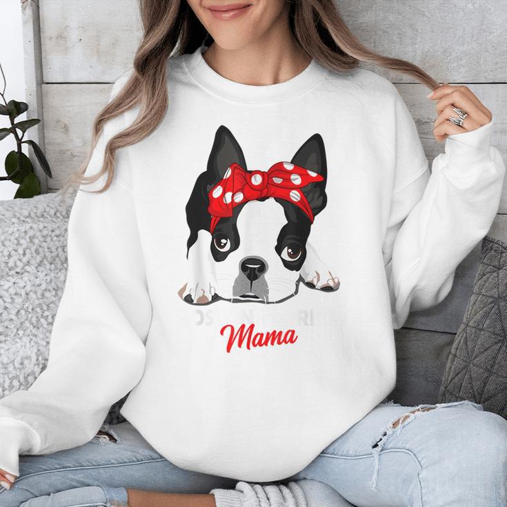 Boston Terrier Mum Dog Woman Idea Unisex Sweatshirt, funny design