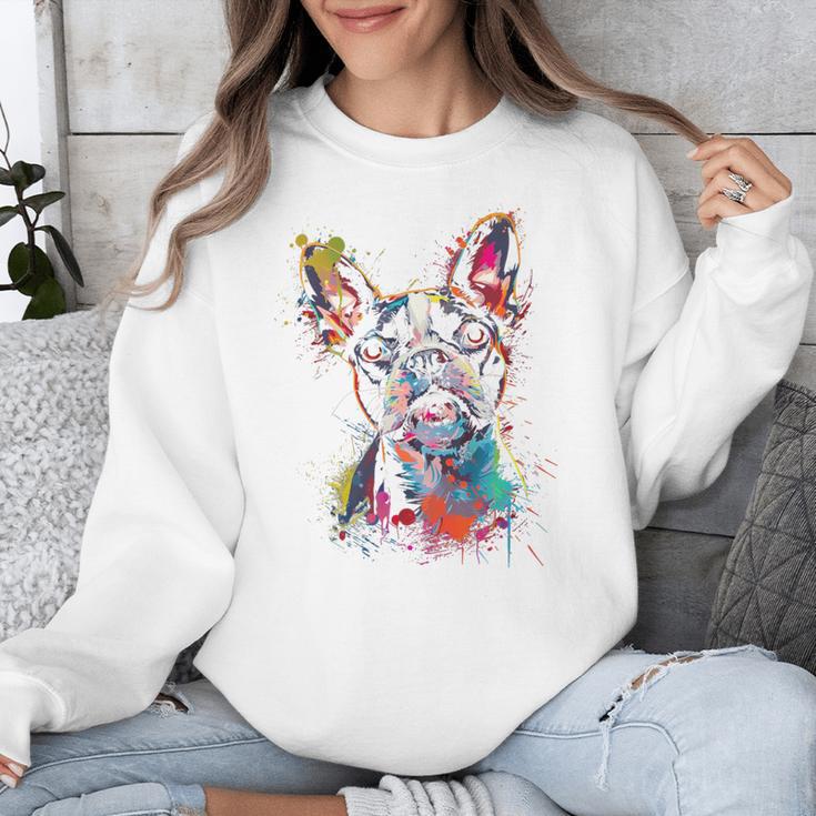 Boston Terrier Splash Unisex Sweatshirt, funny design