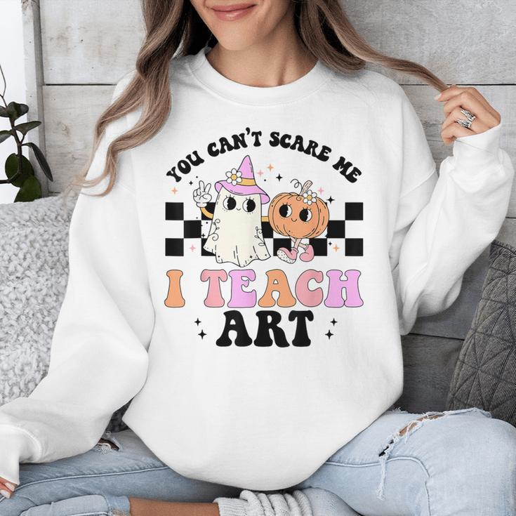 You Can't Scare Me I Teach Art Retro Teacher Ghost Halloween Unisex Sweatshirt, funny design You Can't Scare Me I Teach Art Retro Teacher Ghost Halloween Unisex Sweatshirt, funny design