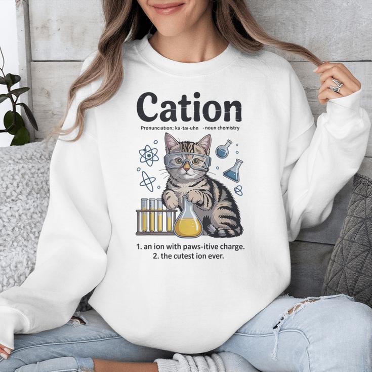 Cation Shirt Cat Science Chemistry Teacher Chemist Pun Unisex Sweatshirt, Science Teacher Gifts, funny design