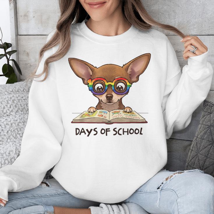 Chihuahua 100 Days Of School Rainbow Glasses Teacher Unisex Sweatshirt, funny design Chihuahua 100 Days Of School Rainbow Glasses Teacher Unisex Sweatshirt, funny design