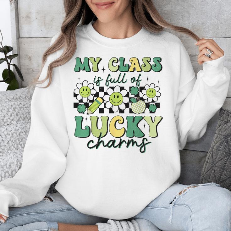 My Class Is Full Of Lucky Charms St Patricks Day Teacher Unisex Sweatshirt, funny design