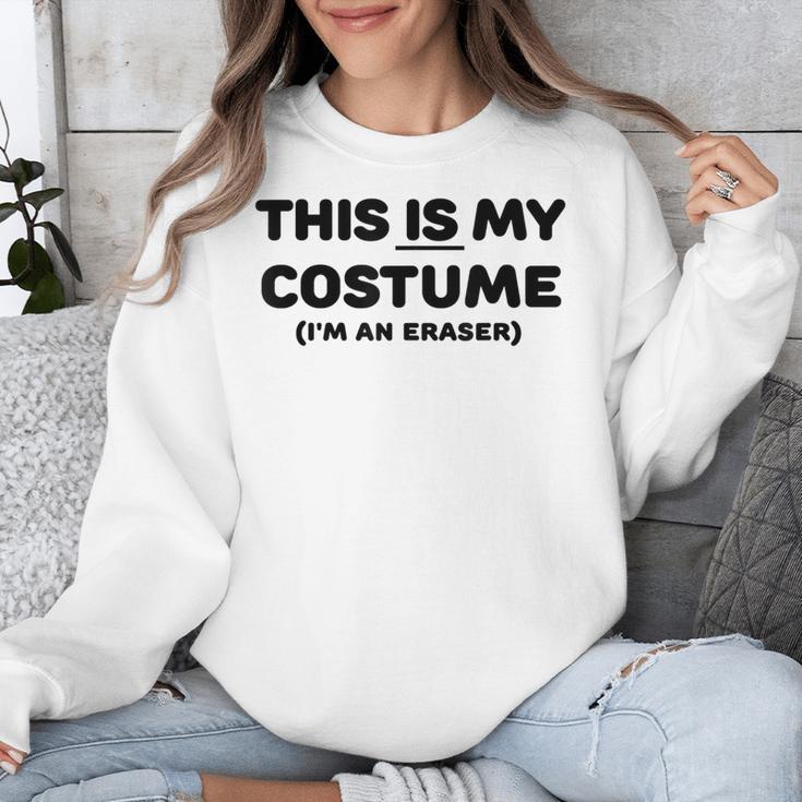 THIS IS MY COSTUME Eraser Teacher Halloween Costume Unisex Sweatshirt, funny design THIS IS MY COSTUME Eraser Teacher Halloween Costume Unisex Sweatshirt, funny design
