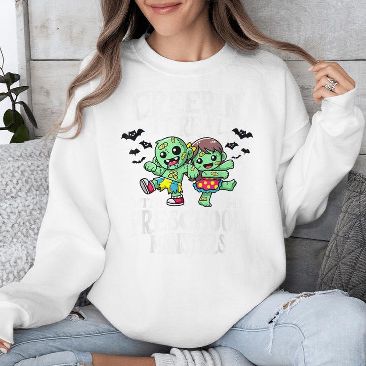 Creepin It Real Monster School Preschool Teacher Halloween Unisex Sweatshirt, funny design Creepin It Real Monster School Preschool Teacher Halloween Unisex Sweatshirt, funny design