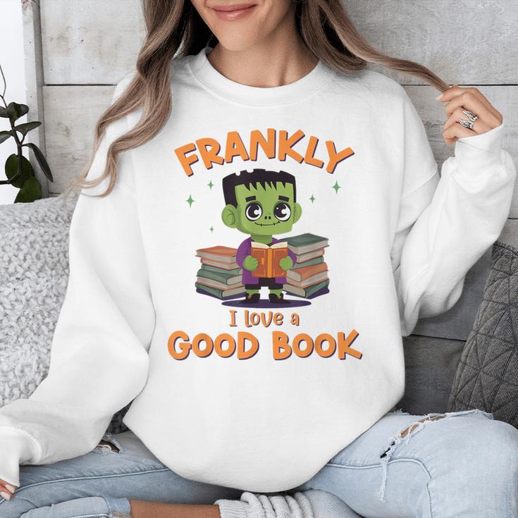 Cute Halloween Teacher Librarian Frankenstein Reading Books Unisex Sweatshirt, funny design Cute Halloween Teacher Librarian Frankenstein Reading Books Unisex Sweatshirt, funny design