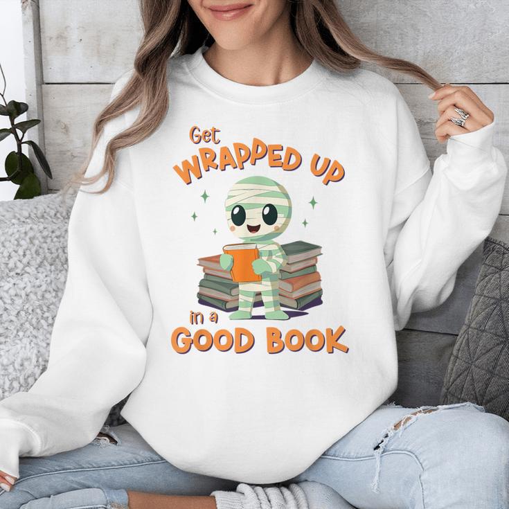 Cute Halloween Teacher Librarian Mummy Reading Books Unisex Sweatshirt, funny design Cute Halloween Teacher Librarian Mummy Reading Books Unisex Sweatshirt, funny design