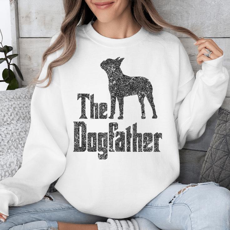The Dogfather Boston Terrier Dog Funny Dog Gift T-Shirt For Men Women Girls Kids Unisex Sweatshirt, funny design