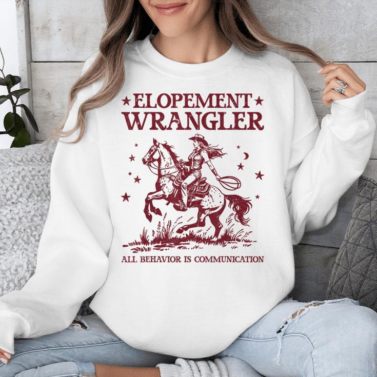 Elopement Wrangler Teacher ABA Behavior Support Cowboy Unisex Sweatshirt, funny design