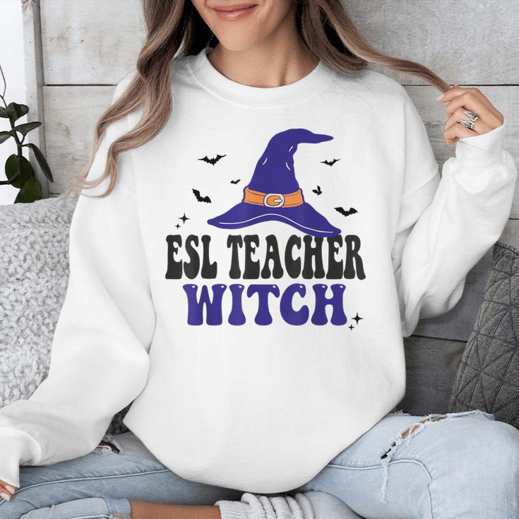 ESL Teacher Witch Halloween Matching Group Costume Unisex Sweatshirt, Esl Teacher Gifts, funny design ESL Teacher Witch Halloween Matching Group Costume Unisex Sweatshirt, Esl Teacher Gifts, funny design