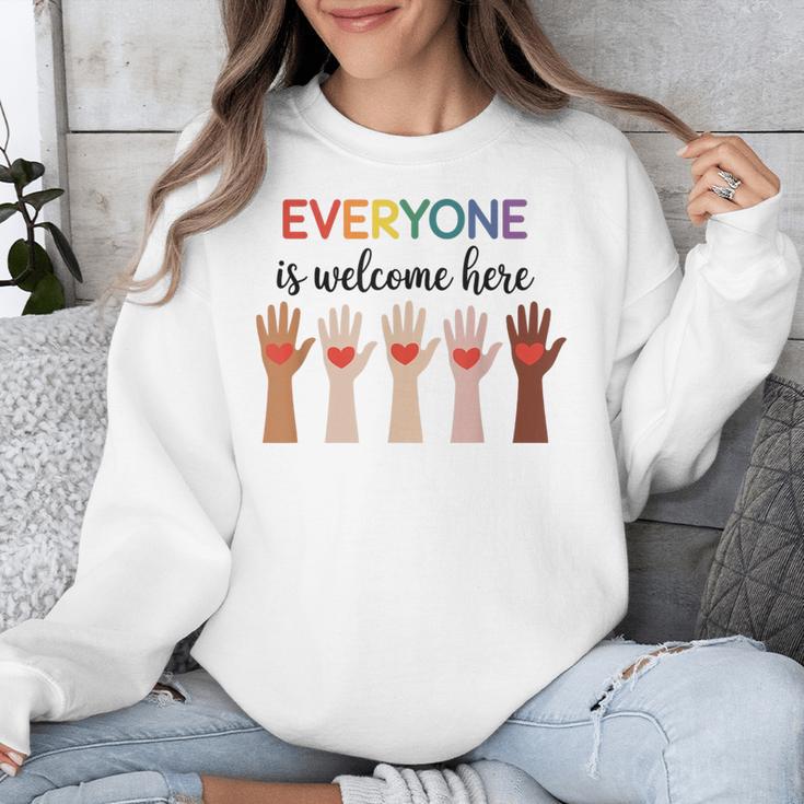 Everyone Is Welcome Here Idaho Teacher Unisex Sweatshirt, funny design