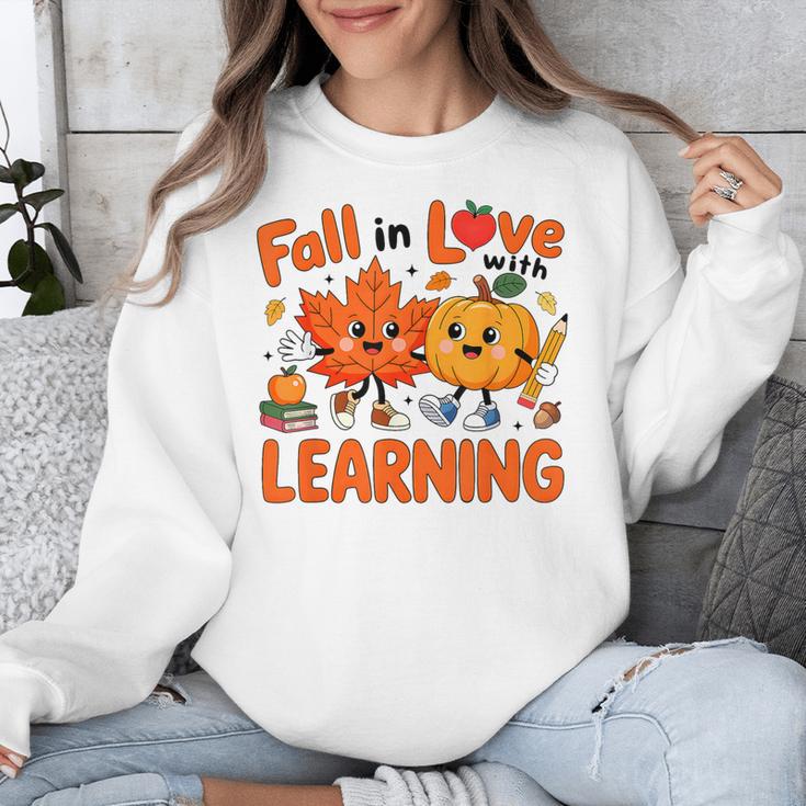 Fall In Love With Learning Thanksgiving Teacher Student Kids Unisex Sweatshirt, funny design Fall In Love With Learning Thanksgiving Teacher Student Kids Unisex Sweatshirt, funny design