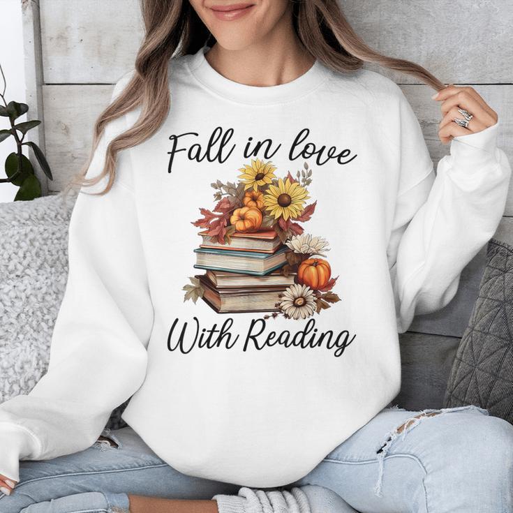Fall In Love With Reading Book Autumn Teachers Pumpkins Unisex Sweatshirt, funny design Fall In Love With Reading Book Autumn Teachers Pumpkins Unisex Sweatshirt, funny design