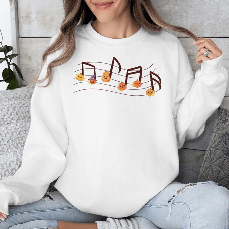 Fall Music Teacher Halloween Pumpkin Music Note Fall Teacher Unisex Sweatshirt, funny design