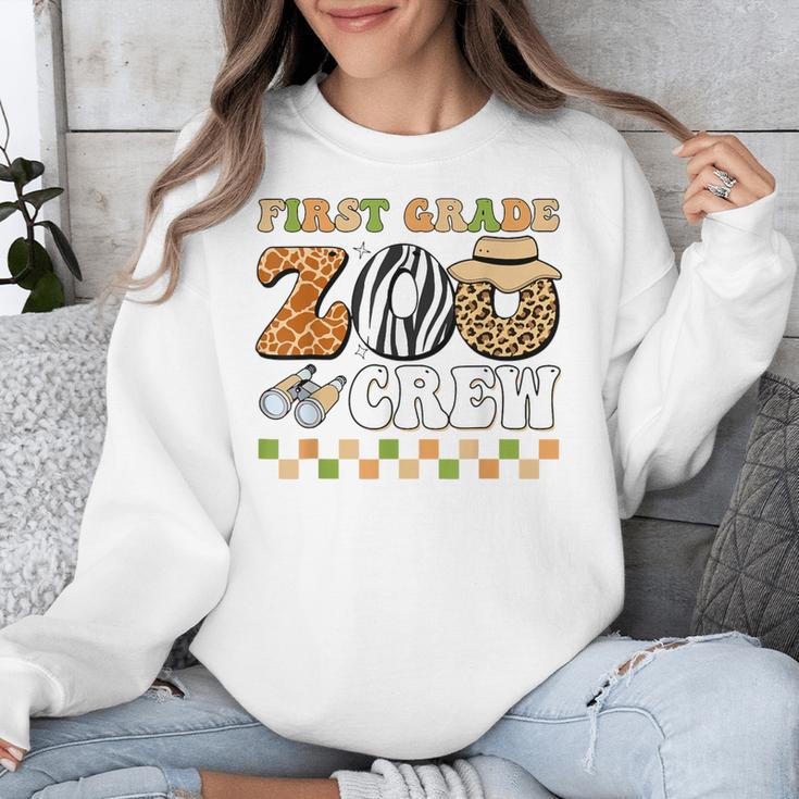 Field Zoo Trip Teacher First Grade Crew Back To School Unisex Sweatshirt, First Grade Teacher Gifts, funny design