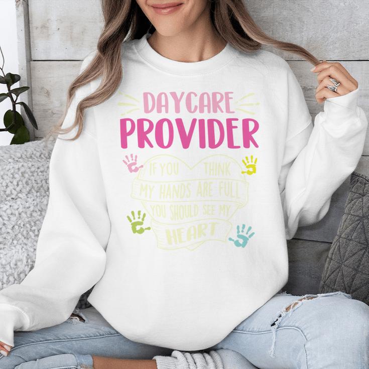 Full Heart Daycare Provider Nanny Au Pair Pre-K Teacher Unisex Sweatshirt, funny design