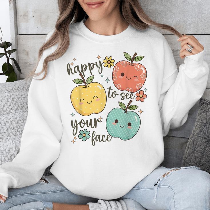 Happy To See Your Face Teacher Apple Unisex Sweatshirt, funny design Happy To See Your Face Teacher Apple Unisex Sweatshirt, funny design