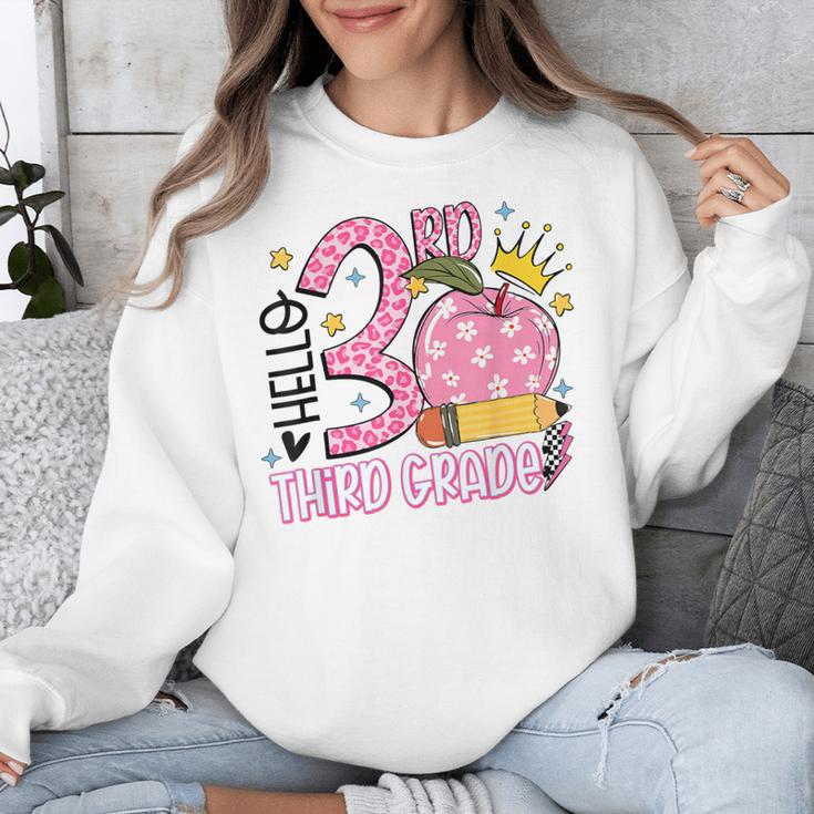 Hello 3rd Third Grade Back To School Pink Leopard Teacher Unisex Sweatshirt, funny design Hello 3rd Third Grade Back To School Pink Leopard Teacher Unisex Sweatshirt, funny design