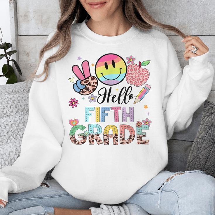 Hello 5th Grade Boy Girl Teacher Back To School 5th Grade Unisex Sweatshirt, funny design