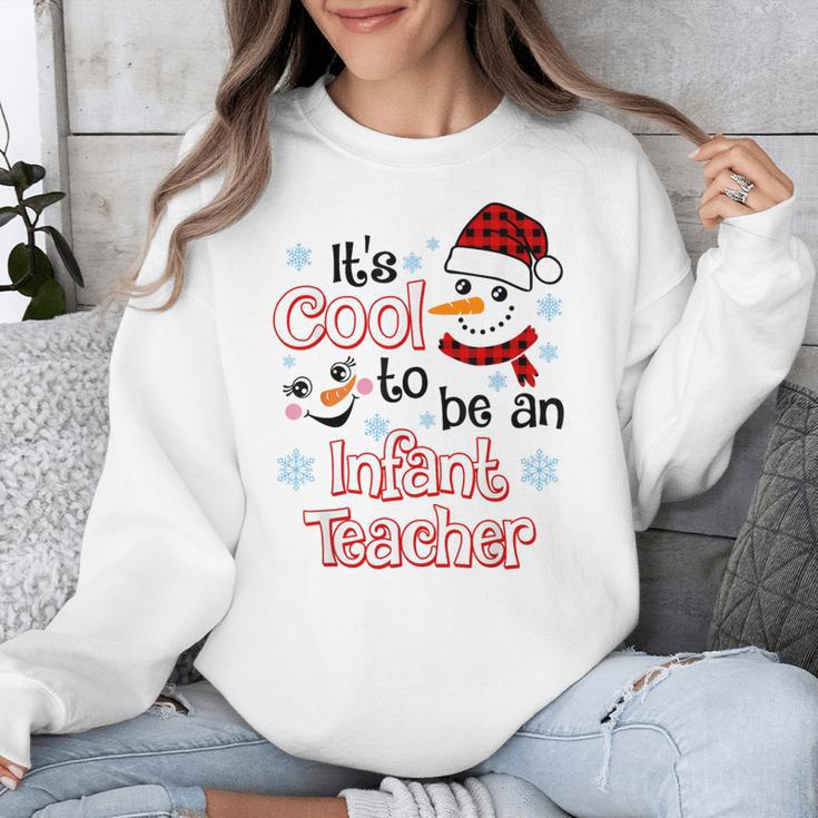 It's Cool To Be a Infant Teacher Snowman Winter Christmas Unisex Sweatshirt, funny design