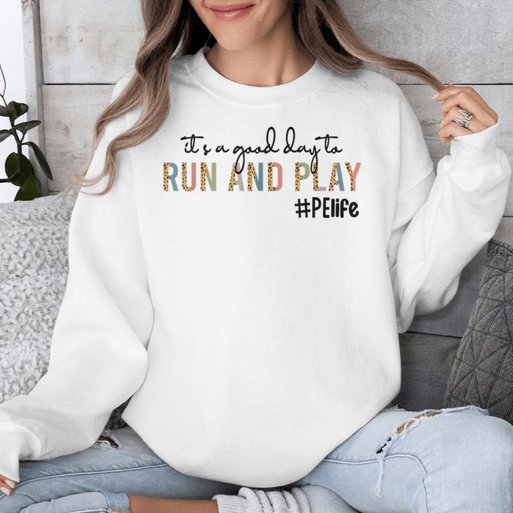 It's a Good Day To Run And Play Leopard PE Teacher Life Unisex Sweatshirt, Pe Teacher Gifts, funny design It's a Good Day To Run And Play Leopard PE Teacher Life Unisex Sweatshirt, Pe Teacher Gifts, funny design
