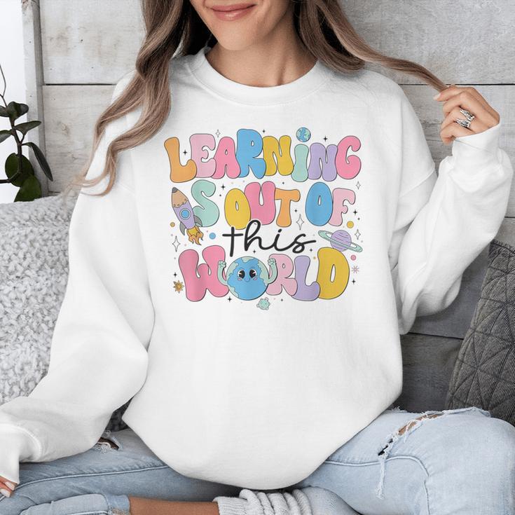 Learning Is Out Of This World Solar System Science Teacher Unisex Sweatshirt, Science Teacher Gifts, funny design Learning Is Out Of This World Solar System Science Teacher Unisex Sweatshirt, Science Teacher Gifts, funny design