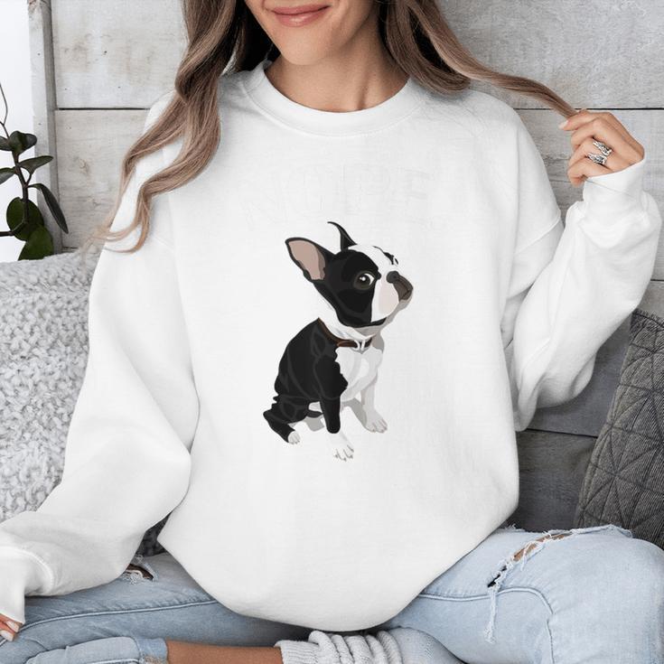 Love NOPE Boston Terrier Dog Lover Unisex Sweatshirt, funny design