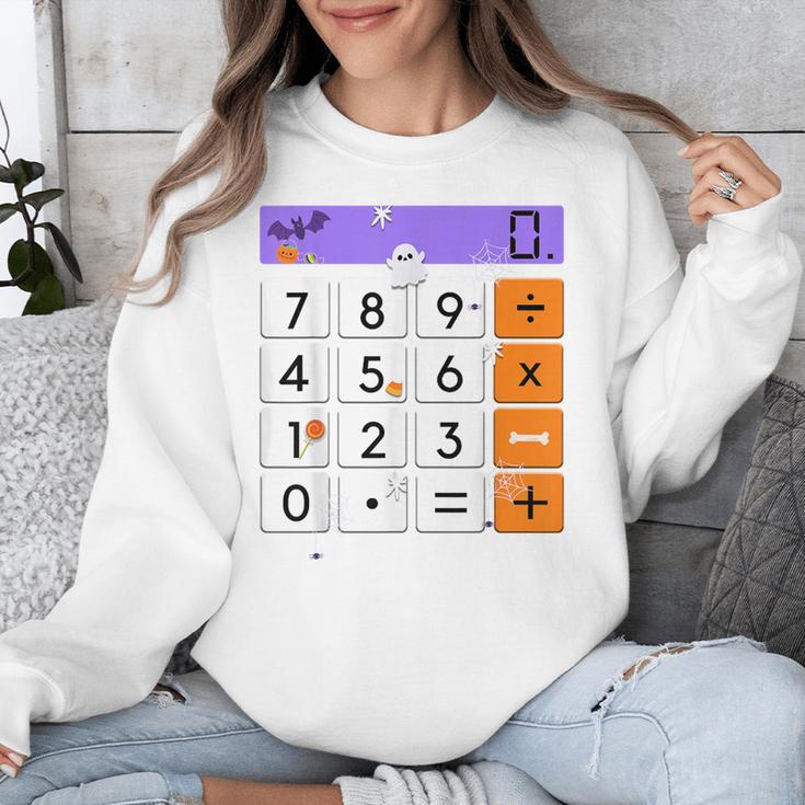 Math Teacher Halloween Costume Calculator Math Pun Unisex Sweatshirt, funny design