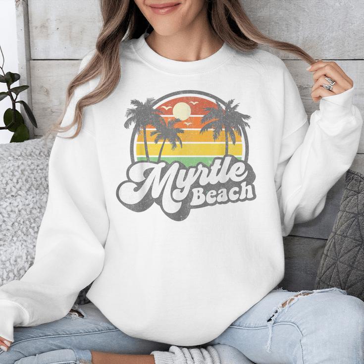 Myrtle Beach South Carolina Retro 70s Vintage Vacation Unisex Sweatshirt, funny design