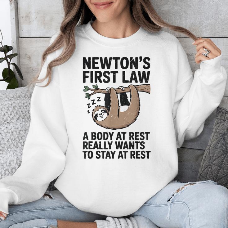 Newtons First Law Physics Jokes Science Teacher Unisex Sweatshirt, Science Teacher Gifts, funny design Newtons First Law Physics Jokes Science Teacher Unisex Sweatshirt, Science Teacher Gifts, funny design