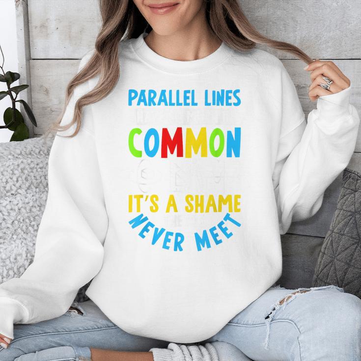 Parallel Lines Math Pun – Teacher Humor Unisex Sweatshirt, funny design Parallel Lines Math Pun – Teacher Humor Unisex Sweatshirt, funny design