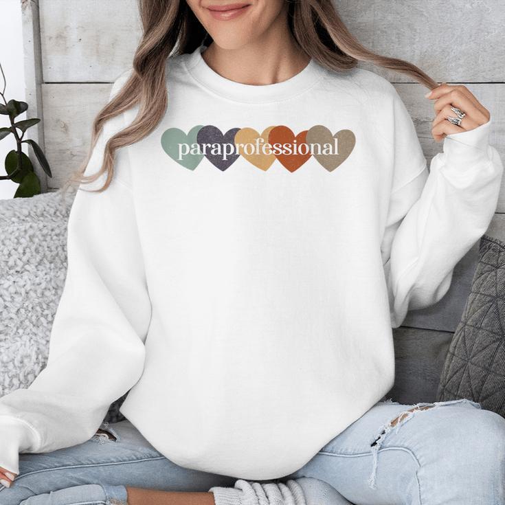 Paraprofessional Teacher Hearts Back To School Teach Rainbow Men Women Kids Unisex Sweatshirt, funny design Paraprofessional Teacher Hearts Back To School Teach Rainbow Men Women Kids Unisex Sweatshirt, funny design