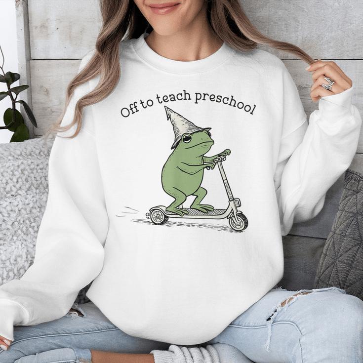 Pre K Grade Teacher Frog Back To School Preschool Unisex Sweatshirt, funny design Pre K Grade Teacher Frog Back To School Preschool Unisex Sweatshirt, funny design