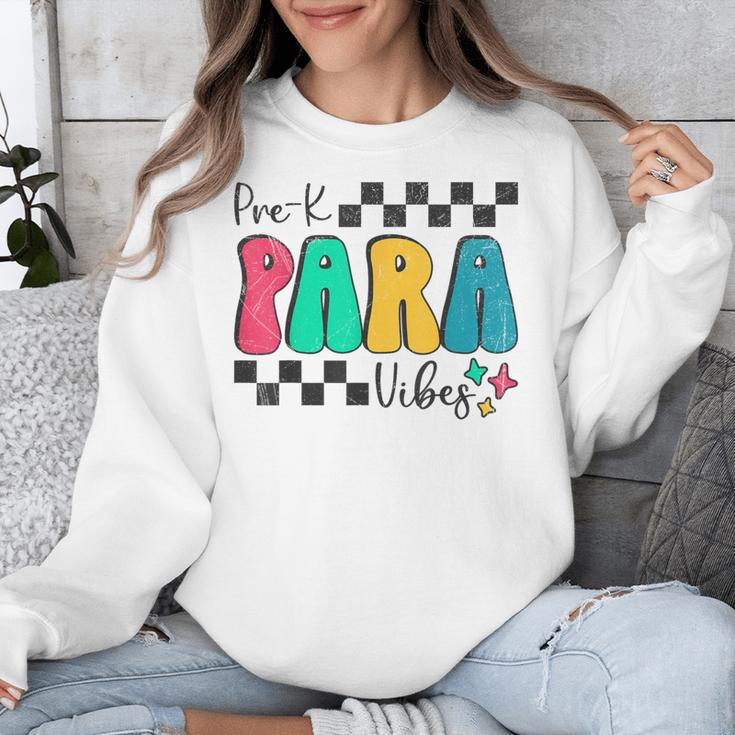 Pre-K Paraprofessional Teacher Back To School Vibes Unisex Sweatshirt, funny design Pre-K Paraprofessional Teacher Back To School Vibes Unisex Sweatshirt, funny design