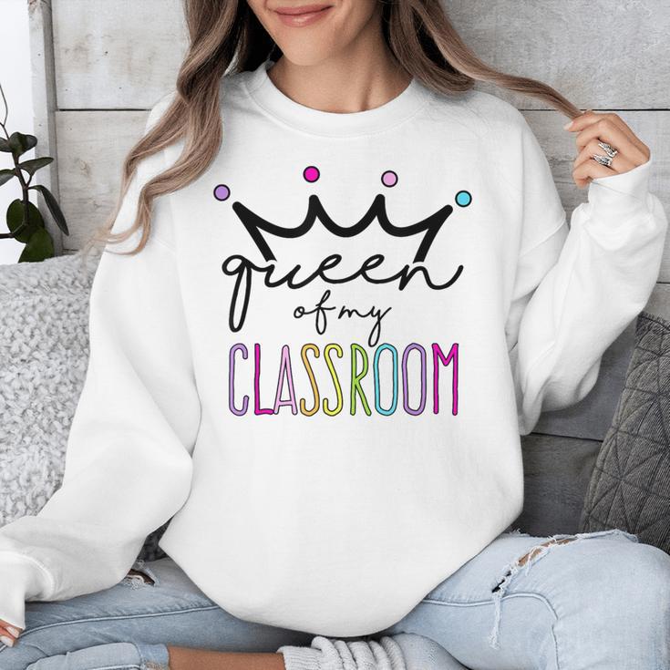 Queen Of My Classroom Colorful Teacher For Men Women Unisex Sweatshirt, funny design Queen Of My Classroom Colorful Teacher For Men Women Unisex Sweatshirt, funny design