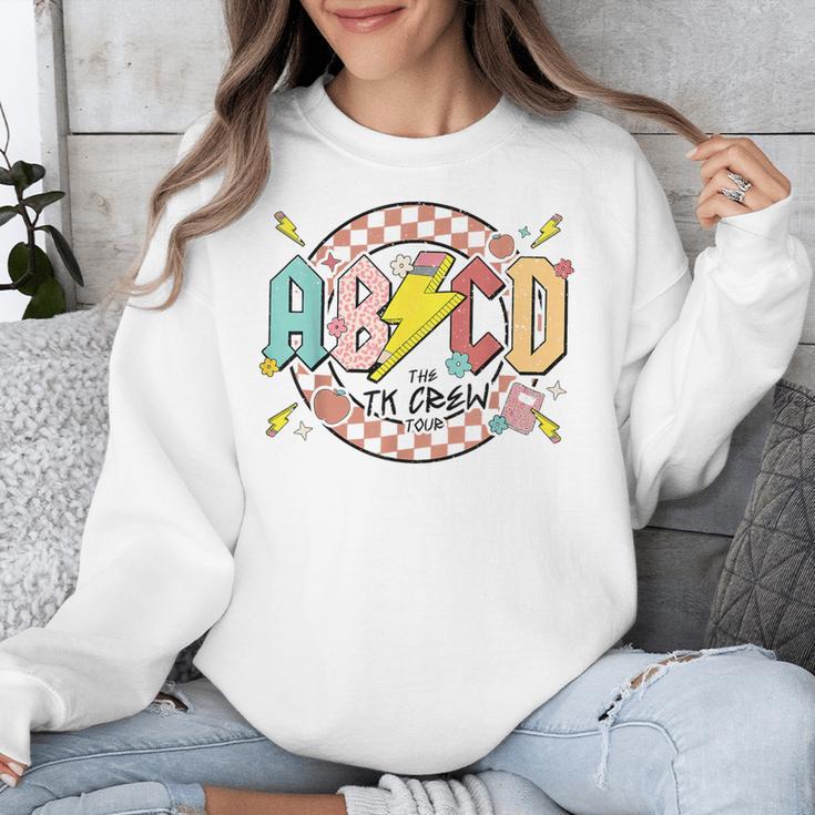 Retro ABCD Transitional Kindergarten Teacher Tour TK Teacher Unisex Sweatshirt, funny design Retro ABCD Transitional Kindergarten Teacher Tour TK Teacher Unisex Sweatshirt, funny design
