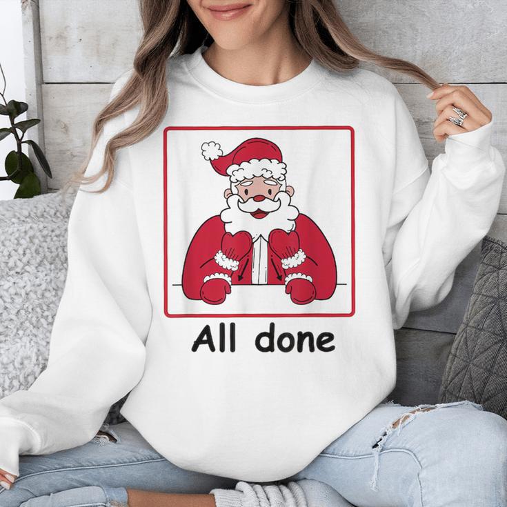 Retro All Done Christmas Special Ed Teacher Team Santa Women Unisex Sweatshirt, funny design Retro All Done Christmas Special Ed Teacher Team Santa Women Unisex Sweatshirt, funny design
