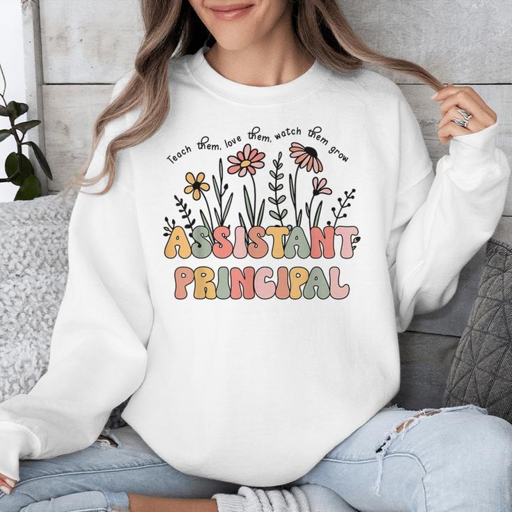 Retro Floral Assistant Principal Shirt For Teachers Day Unisex Sweatshirt, funny design Retro Floral Assistant Principal Shirt For Teachers Day Unisex Sweatshirt, funny design