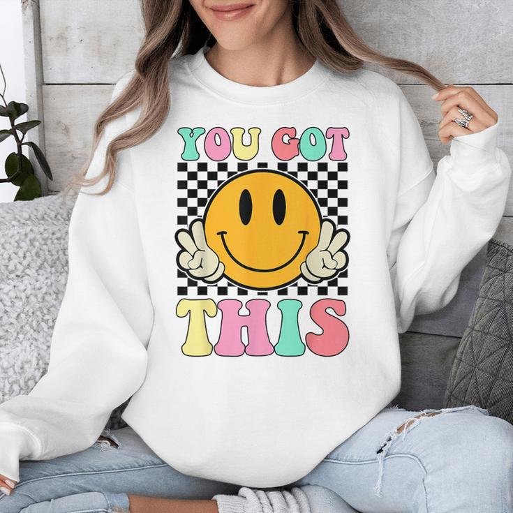 You Got This Retro Smile Motivational Testing Day Teacher Unisex Sweatshirt, funny design