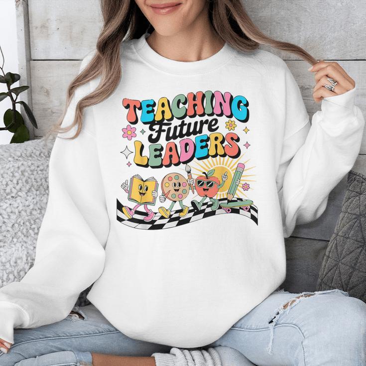 Retro Teaching Future Leaders Groovy Teacher Back To School Unisex Sweatshirt, Future Teacher Gifts, Groovy Teacher Gifts, funny design Retro Teaching Future Leaders Groovy Teacher Back To School Unisex Sweatshirt, Future Teacher Gifts, Groovy Teacher Gifts, funny design