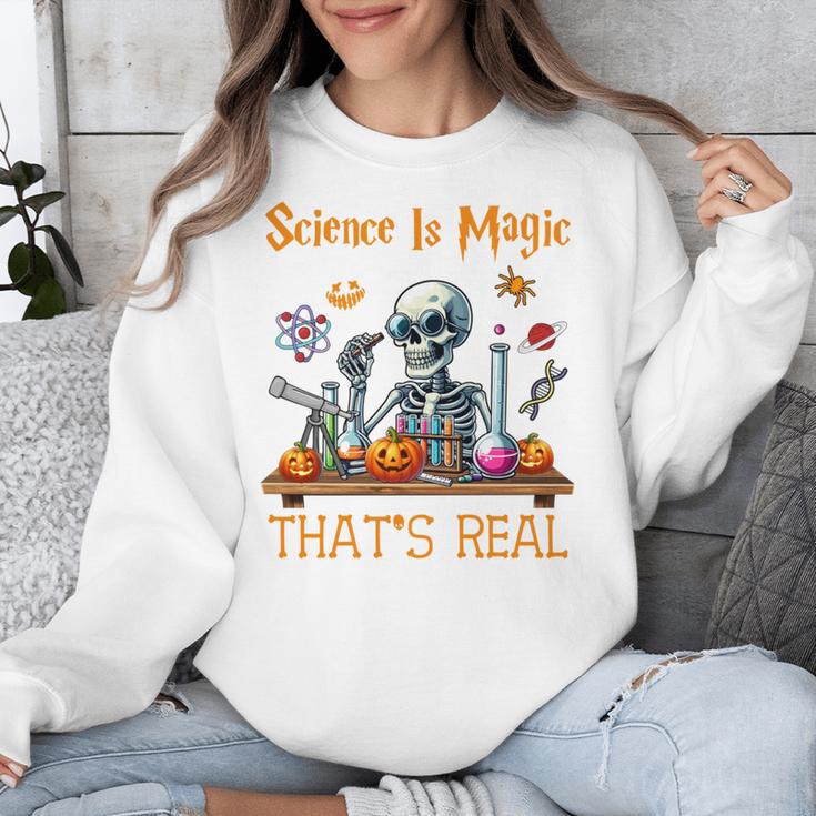 Science Is Magic Halloween Skeleton Students Teacher Unisex Sweatshirt, Science Teacher Gifts, funny design Science Is Magic Halloween Skeleton Students Teacher Unisex Sweatshirt, Science Teacher Gifts, funny design