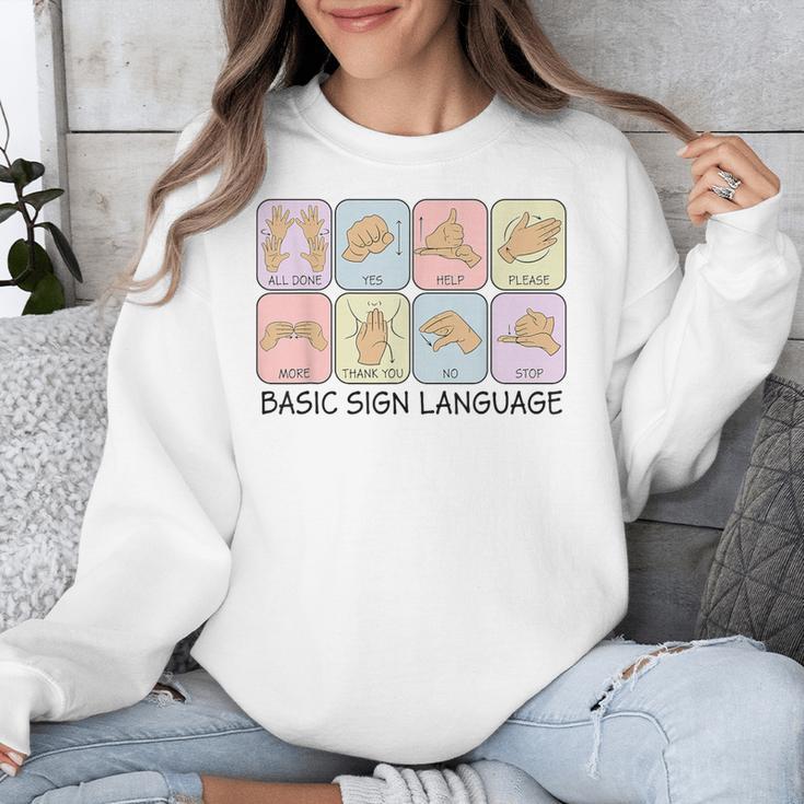 Basic Sign Language Speech Pathology Aac Sped Teacher Unisex Sweatshirt, funny design Basic Sign Language Speech Pathology Aac Sped Teacher Unisex Sweatshirt, funny design