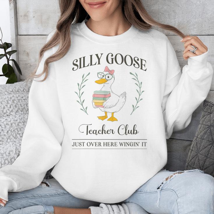 Silly Goose Teacher Club Unisex Sweatshirt, funny design