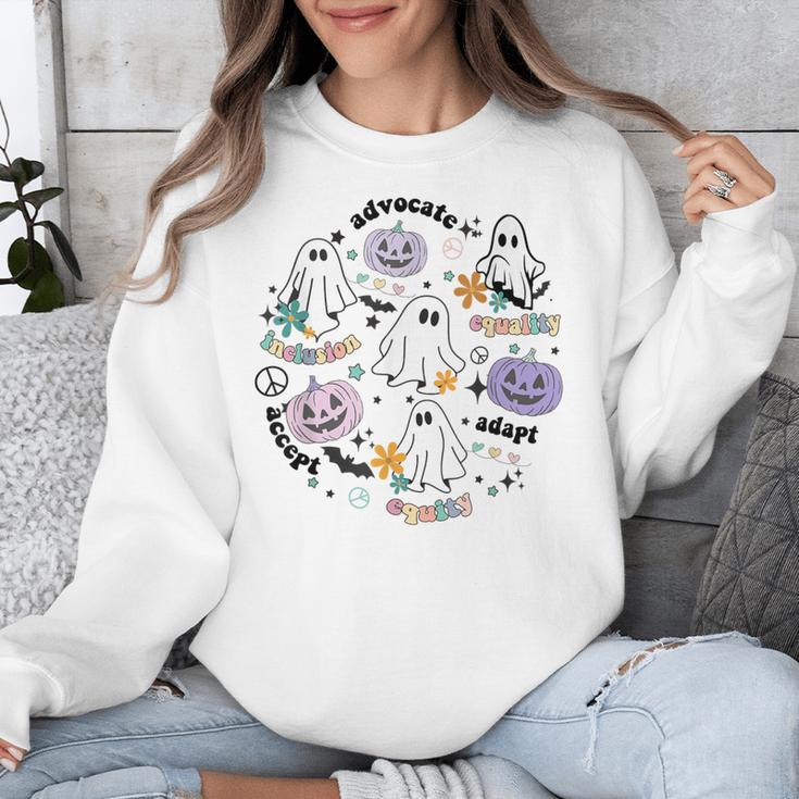 Special Education Teacher Halloween Pumpkin Ghost Inclusion Unisex Sweatshirt, funny design Special Education Teacher Halloween Pumpkin Ghost Inclusion Unisex Sweatshirt, funny design