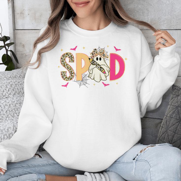 Sped Teacher Halloween Ghost Special Education Preppy Fall Unisex Sweatshirt, funny design Sped Teacher Halloween Ghost Special Education Preppy Fall Unisex Sweatshirt, funny design