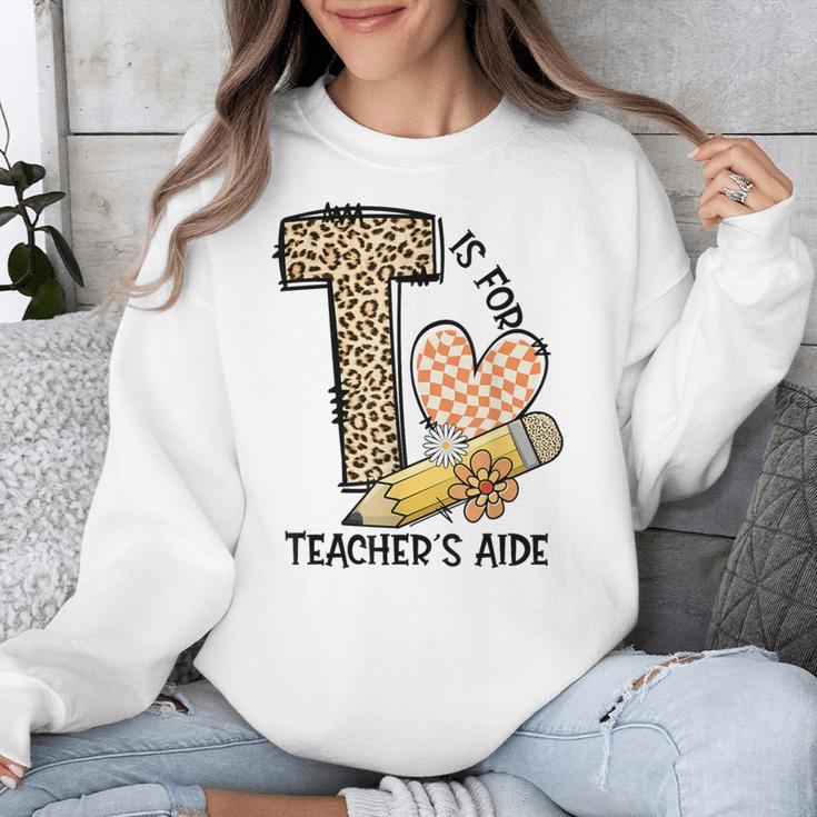 T Is For Teacher’s Aide Back To First Day Of School Leopard Men Women Girls Kids Unisex Sweatshirt, funny design T Is For Teacher’s Aide Back To First Day Of School Leopard Men Women Girls Kids Unisex Sweatshirt, funny design