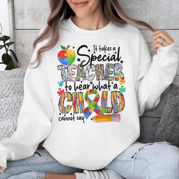It Takes A Special Teacher To Hear What A Child Cannot Say Unisex Sweatshirt, funny design It Takes A Special Teacher To Hear What A Child Cannot Say Unisex Sweatshirt, funny design
